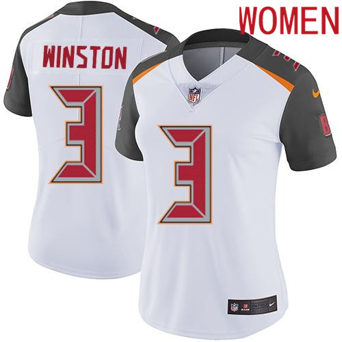 2019 Women Tampa Bay Buccaneers #3 Winston white Nike Vapor Untouchable Limited NFL Jersey